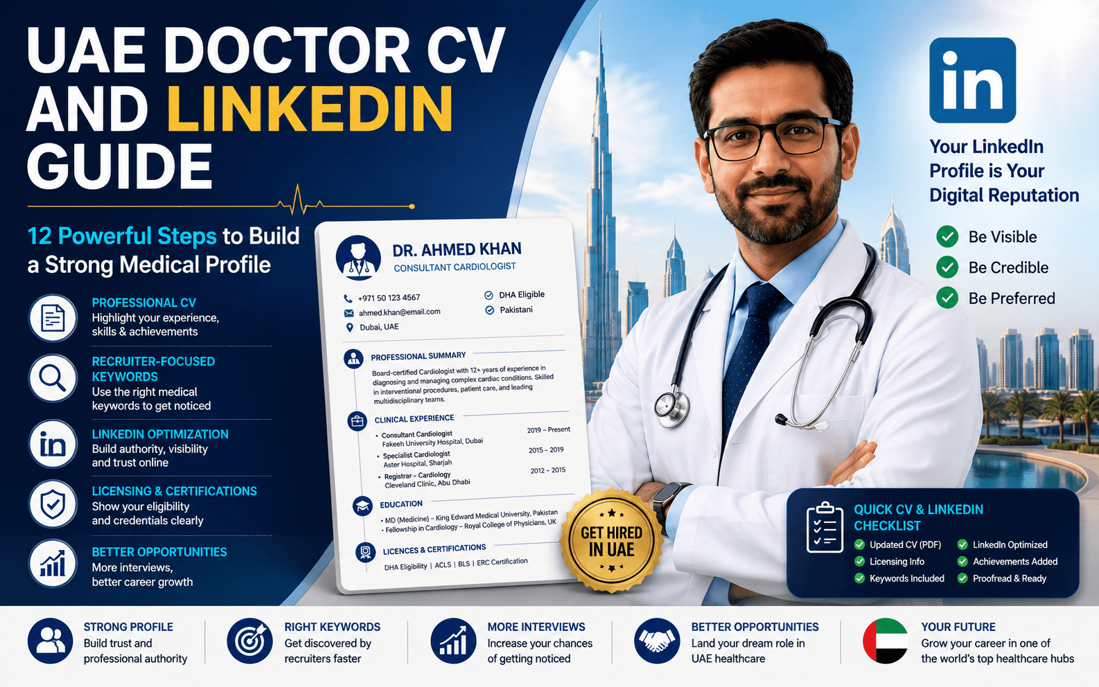 UAE Doctor CV and LinkedIn Guide for Medical Careers