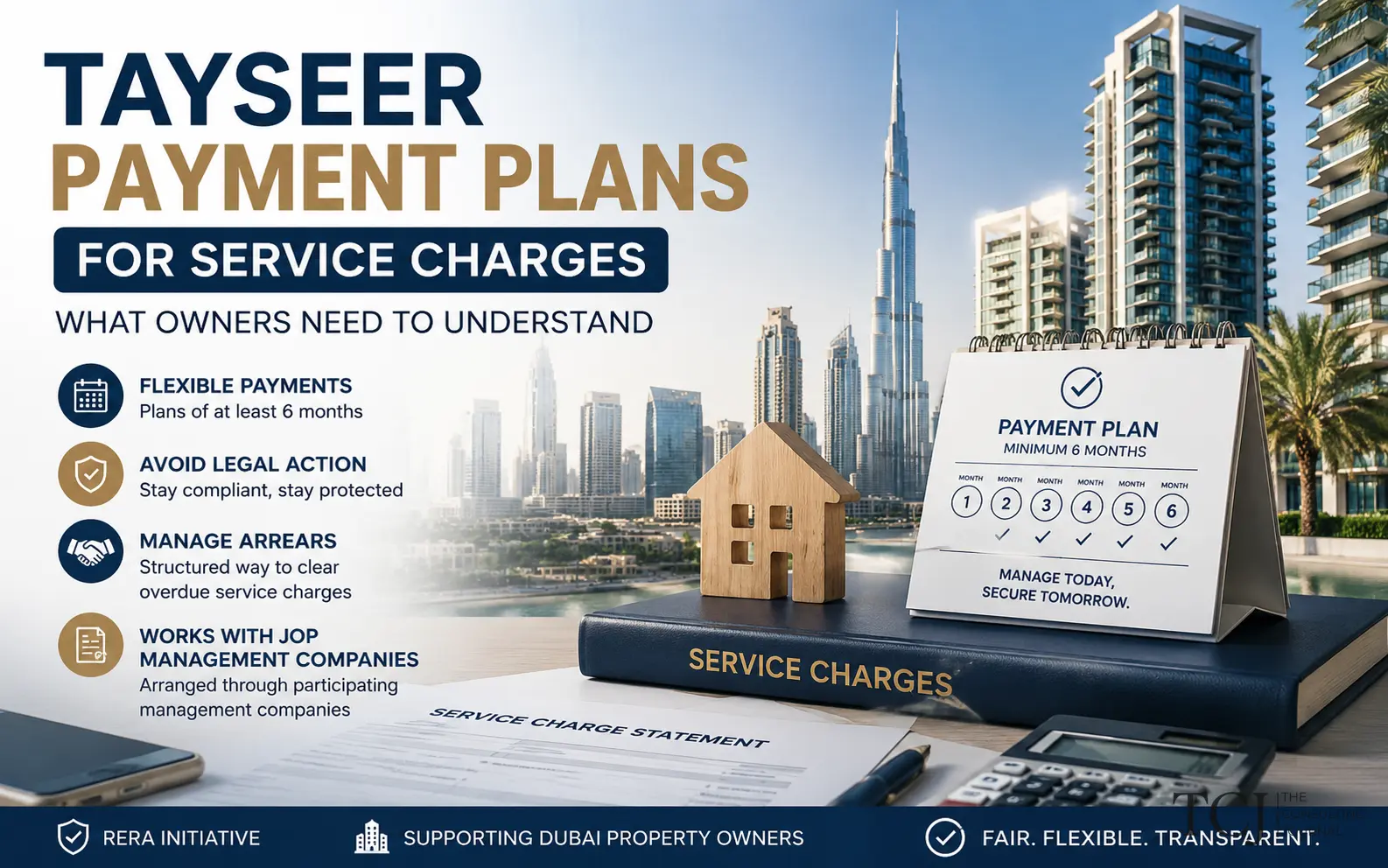 Tayseer Payment Plans for Service Charges in Dubai