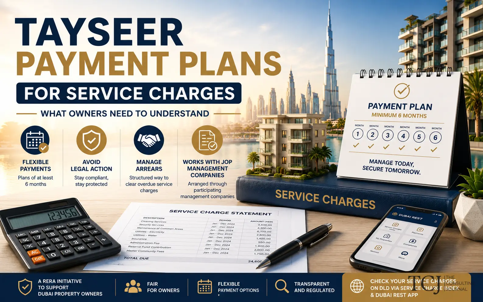 Tayseer Payment Plans for Service Charges in Dubai