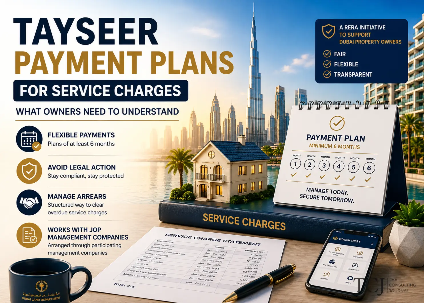 Tayseer Payment Plans for Service Charges in Dubai