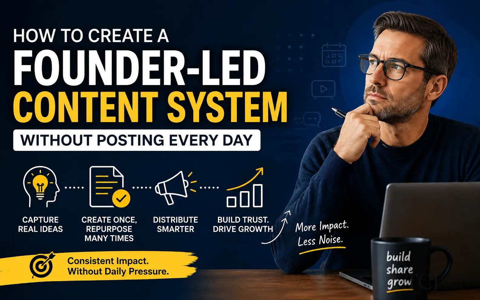 How to Build a Founder-Led Content System Without Posting Every Day